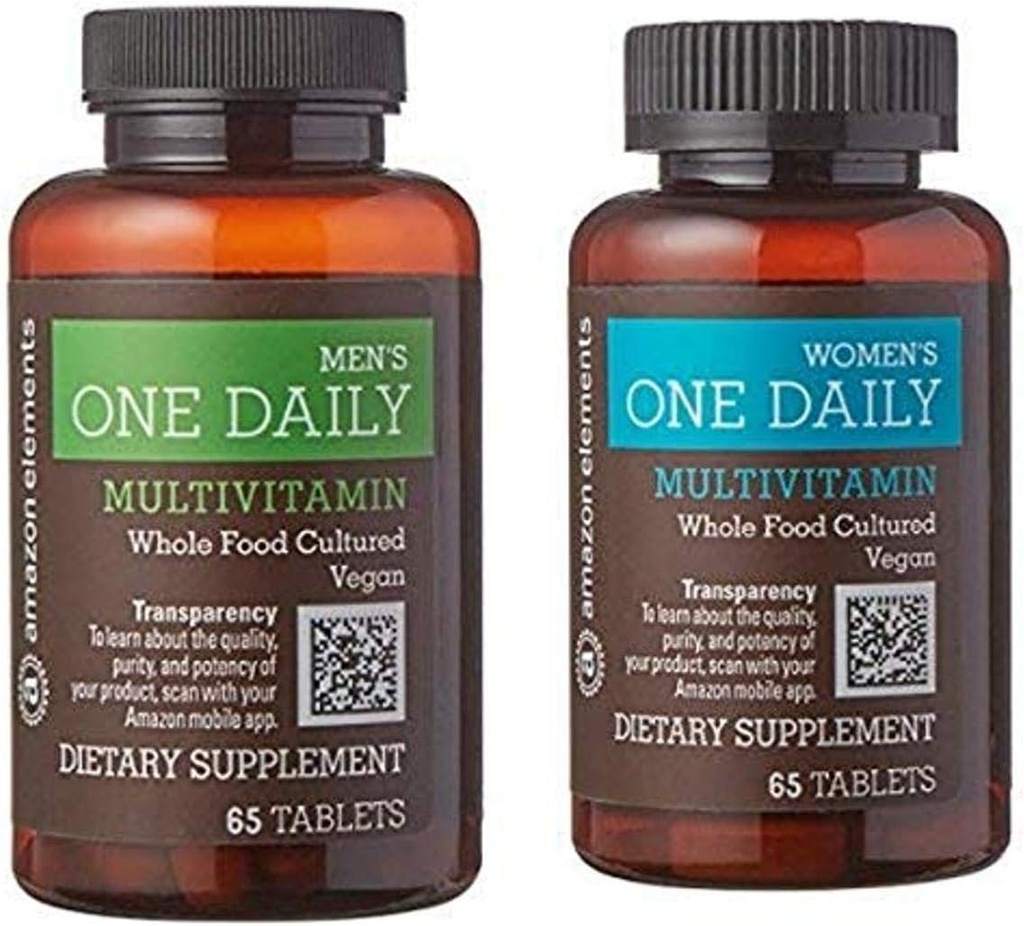 אלמנטים של גברים ונשים של אחד מדי יום Multivitamins, טבעוני, 65 טבליות, 2 חודשים אספקה