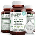 טבעי Nutra 100% USDA אורגני Spirulina טבליות, עוזר לשמור על שומן גוף, מקדם בריאות Liver, מקדם מערכת החיסון, עוזר לשפר את המטאבוליזם, מקדם חסינות, 300 מ"ג, 100 טבליות טבעוניות
