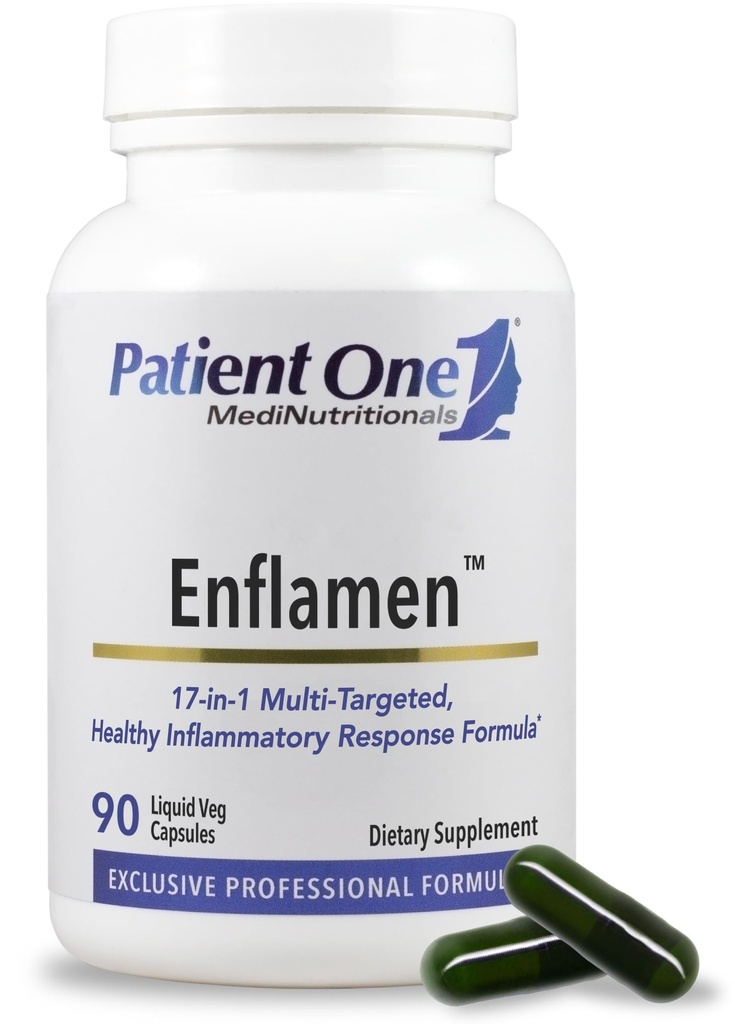 מטופל One Enflamen | תוספת לתמיכה בתגובה דלקתית בריאה ונוחות משותפת * עם Turmeric, ג'ינג'ר, Capsicum ועוד | 90 קפסולות