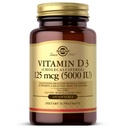 Solgar ויטמין D3 (Cholecalciferol) 125 MCG (5000 IU), 100 Softgels - מסייע לשמור על עצמות בריאות ושיניים - תמיכה במערכת החיסון - Non GMO, Gluten-Free, חלב חינם - 100 משרתים