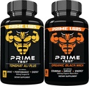 Prime Labs Tongkat Ali Plus (60 ct) + קפסולות Maca שחור אורגני (60 ct)