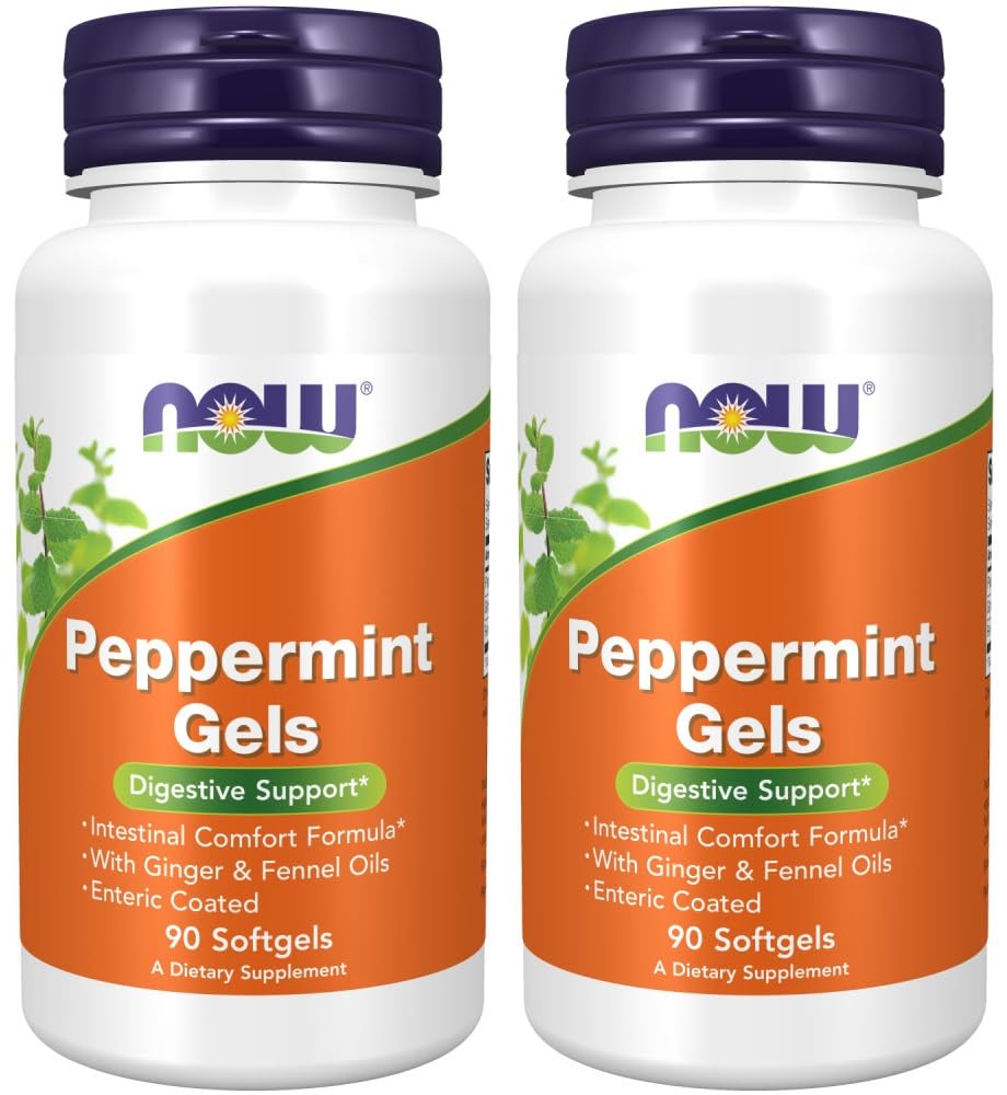 Now Foods Peppermint Gels with Johnson & Fennel Oils, 90 Softgels