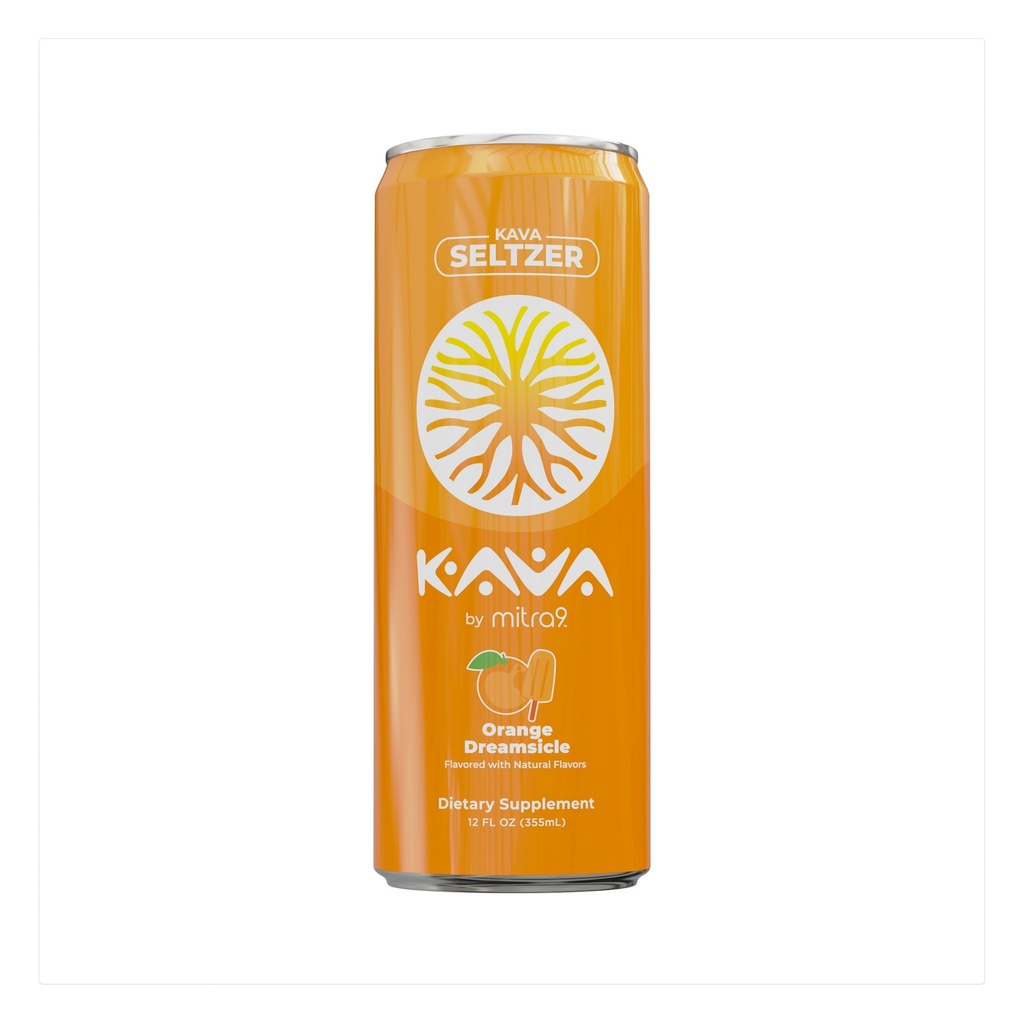 MITRA9 Beverages הבוטני - Orange Dreamsicle Sparkling Kava Drink with Kava Root Extractr - Mood Enhancer - Plant Based - מקדם קלוריות טבעיות וקלילות (12 Fl. Oz) (4)
