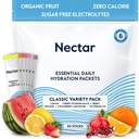 Nectar hydrotion Packets - Electrolytes אבקת Packets - סוכר חינם ו 0 Calorie - אורגני פירות נוזלי 4 פוליטיס אבקה עבור הידרציה ו Rehydration (Variety 30 Pack)