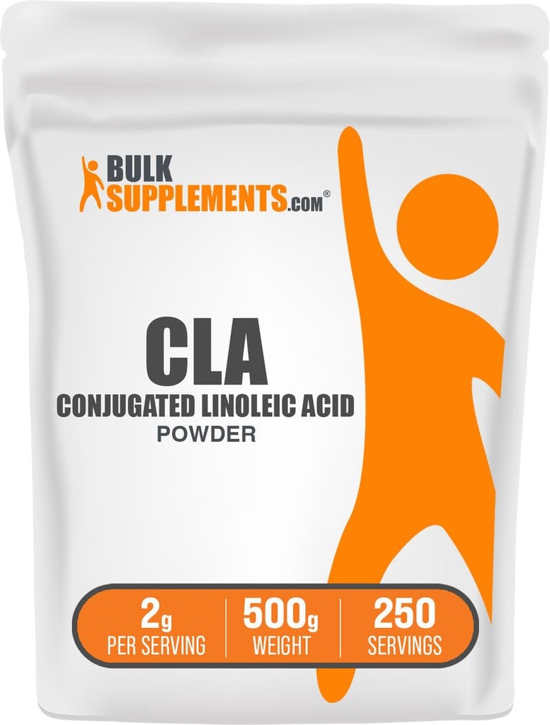 BulkSupplements.com Conjugated Linoleic Acid Powder - CLA Supplement, Nutritional Supplement - Gluten Free, 2g Per Serving, 500g (1.1 lbs) (Pack of 1)