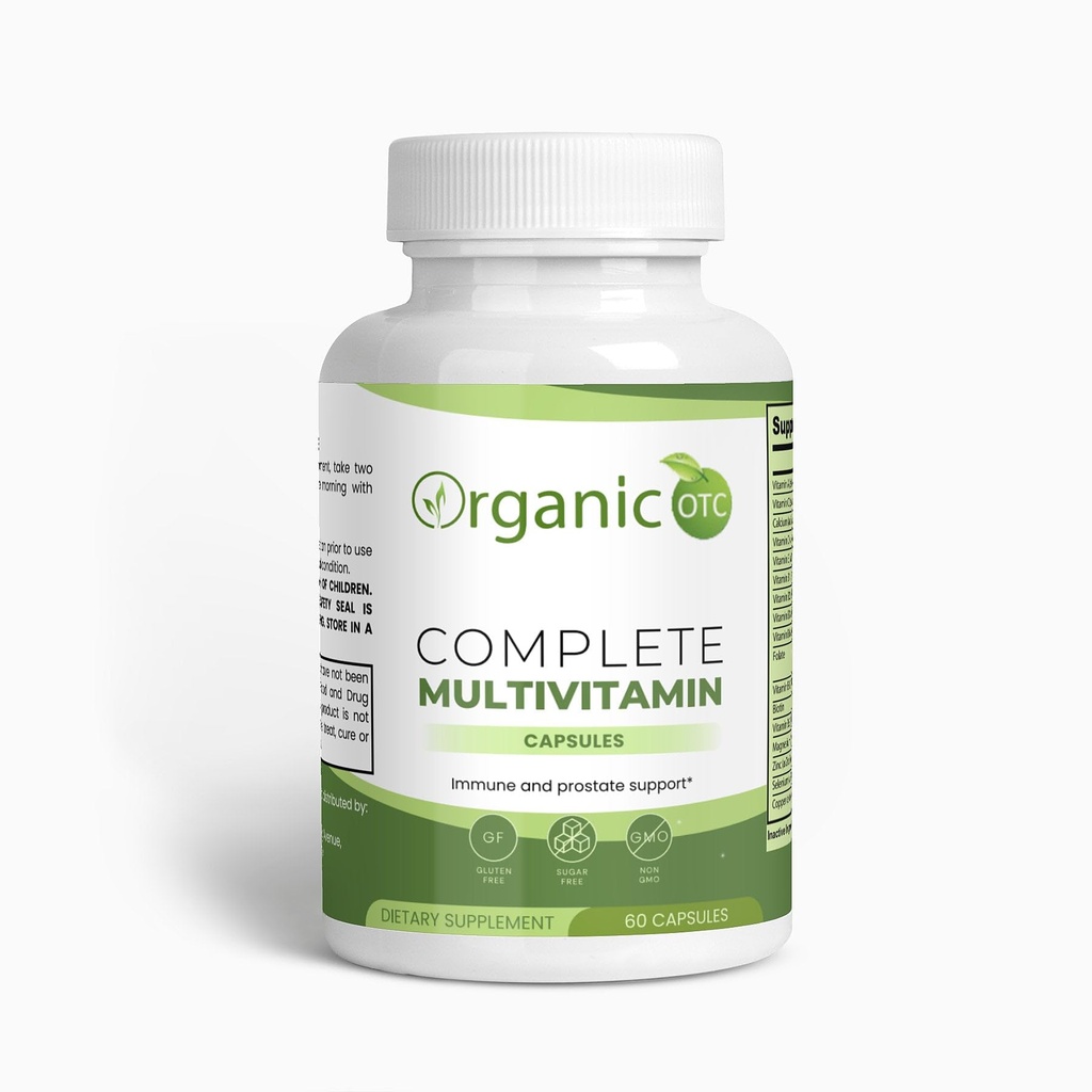 Generic Organic Complete Multivitamin - כולל ויטמין B Complex, תה ירוק, Pomegranate & Herbal בלנדרים - קפסולות צמחוניות - לשמור על A Balance Life - 60 קפסולות