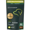 VetriScience בכיר 27+ Active Health Chews, Canine Plus Daily Multivitamin עבור כלבים מבוגרים, ויטמינים מאוזנים, מינרלים ואנטיoxidants, הזדקנות בריאה ותמיכה בריאות, Veggie, הרוזן 60