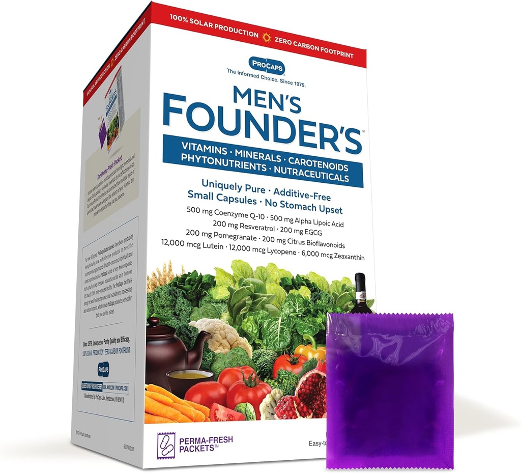 ANDREW LESSMAN Multivitamin-Men מייסדים 120 Packets - יותר מ -40 חומרים מזינים בנוסף לפוטנטיות גבוהות של כל ויטמין, מינרלים, Phytonutrients, Carotenoids. Easy-to-Swallow אין תוספת