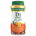 ויטמין D3 Gummies, תוסף ויטמין, תומך בבריאות החיסון, 50mcg, 2000IU, פירות מעורבים, 90 חניכיים