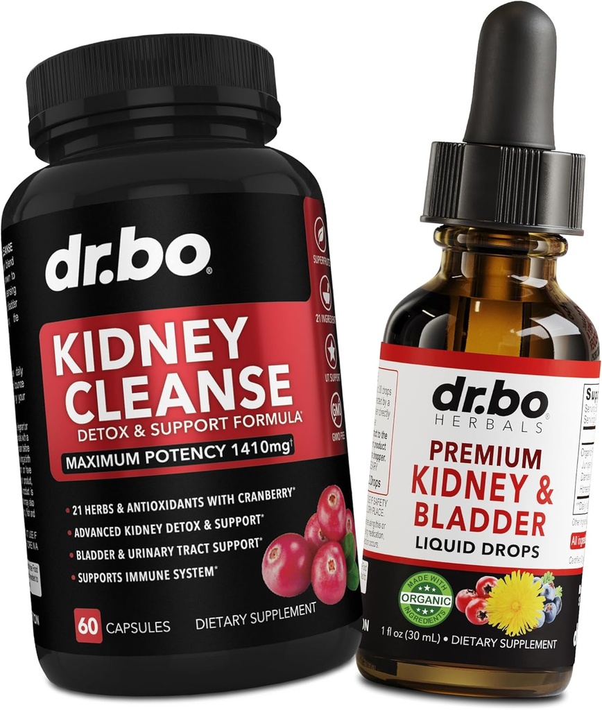Kidney ניקוי Detox תמיכה תוסף & Bladder Health טיפות - תוספי מזון אורגני Kidney Bladder טיפות & Pills Joiper ברי קלאס Dandelion Cranberry - Kidneys Renal & Urinary Tracts