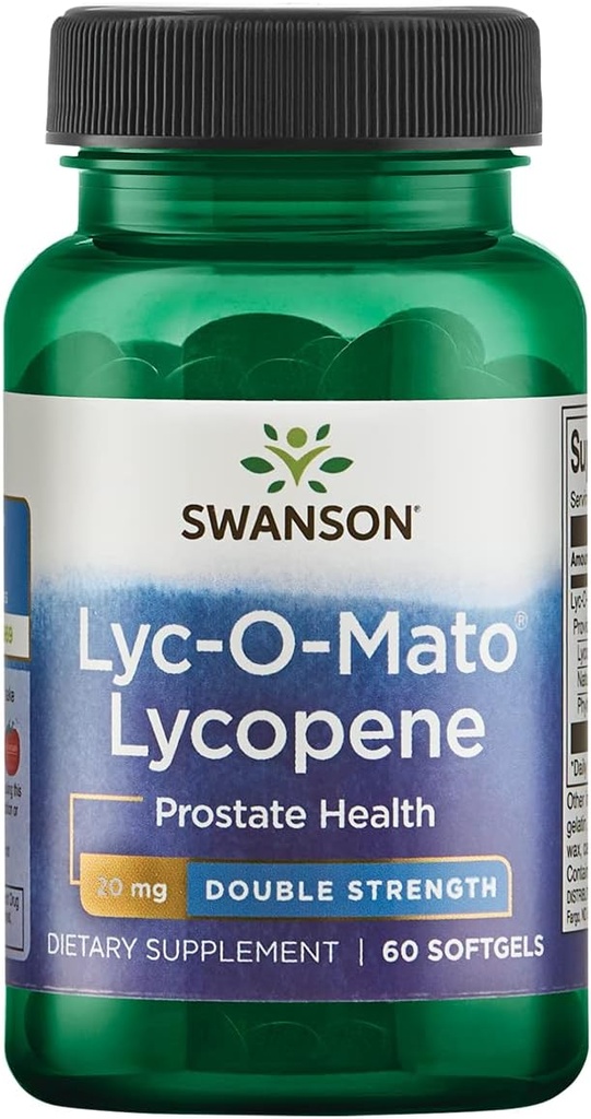 סוונסון Double-Strength lyC-O-Mato Lycopene 20 מיליגרם 60 Sgels