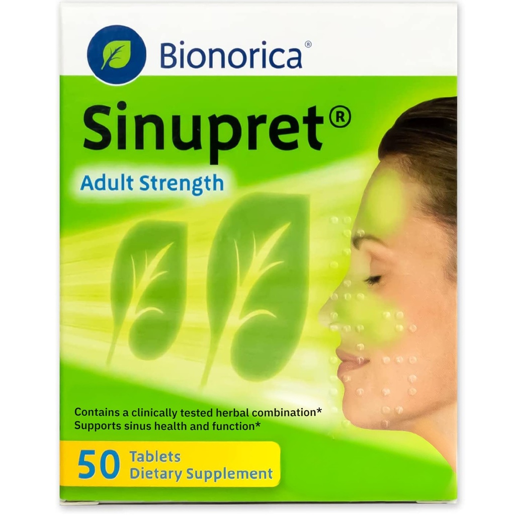 Bionorica Adult Strength Sinupret Sinus + Immune Support 50 Tabs