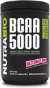NutraBio BCAA 5000 אבקת - טבעוני פרמנטed BCAAs - תומך צמיחה שריר Lean, התאוששות, אנדורנס - 60 משרתים - Watermelon - Watermelon