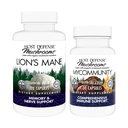 Host Defense Bundle עם קפסולות של אריה, 120 Count & MyCommunity קפסולות, 30 Count - Support Brain Health, Memory & Focus - Support Immune Health with 17 מינים Mushroom בלנדר*