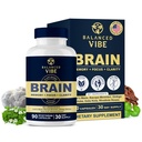Vibe Brain Formula | Organic Plant-based nootropic for Focus, Clarity & Memory | Organic Lion's Mane, Ginkgo, Bacopa, Rhodiola, Gotu Kola | 30 יום אספקה
