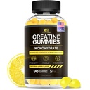 יעיל Nutra Creatine Monohydrate חניכיים - 1g Creatine per Gummy - הורמון שריר וכוח תוספת לגברים ונשים - תמיכה צמיחה שרירים, אנרגיה, אנדורנס - לימון פלפור, מיוצר בארה"ב (90ct)