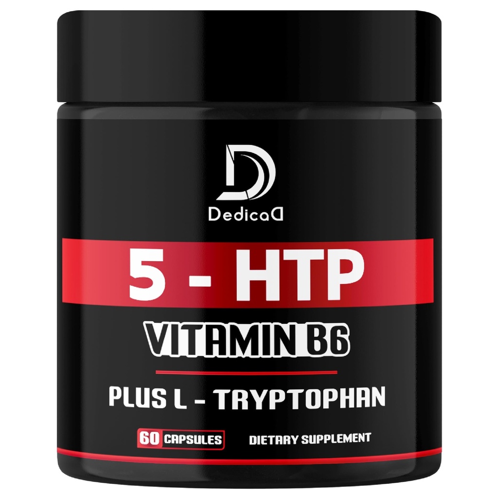5 HTP תוסף 1010 מ"ג - 60 קפסולות - 3in1 בשילוב עם ויטמין B6, L-Tryptophan - נוחות Mood, Brain Health, Management & Immune System Support