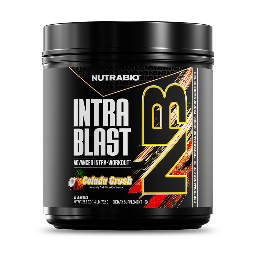NutraBio Intra Blast Bcaa אבקה Amino Acid תוספת, אלקטרוליטה ו hydrotion Band, Intra, Pre Workout & שריר התאוששות, 20g Eaa Amino Acids אבקת, 5g Glutamine- ניו יורק Punch, 30 משרת המשרתים 30 המשרתים, Pre Workout & השרירים Recovery, 20g Eaa Amino Acids אבקת, 5g Glutamine- ניו יורק Punch, 30 לשרת.