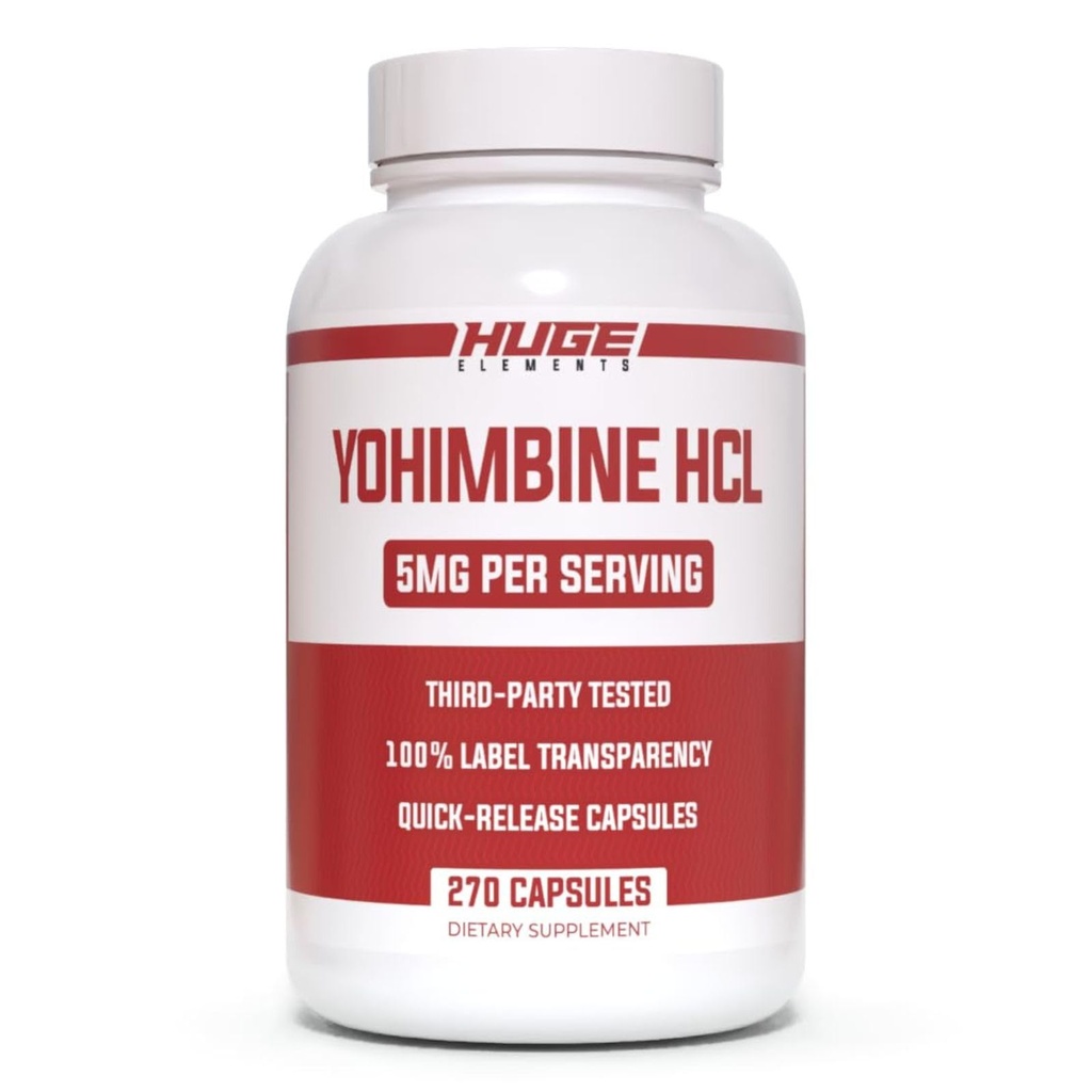 תוספי ענק Yohimbine HCl 5 מ"ג, צד שלישי נבדק, שומן הפסד ואנרגיה תמיכה, ביצועים מתקדמים פורמולה עבור גוף Recomposition - 270 ואג קפסולות