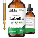 Wild & Organic Lobelia Tincture - Lung Detox ונקיזה - נוזל Lobelia Herb תוסף - טבעוני, סוכר ואלכוהול חינם טיפות - 4 fl oz