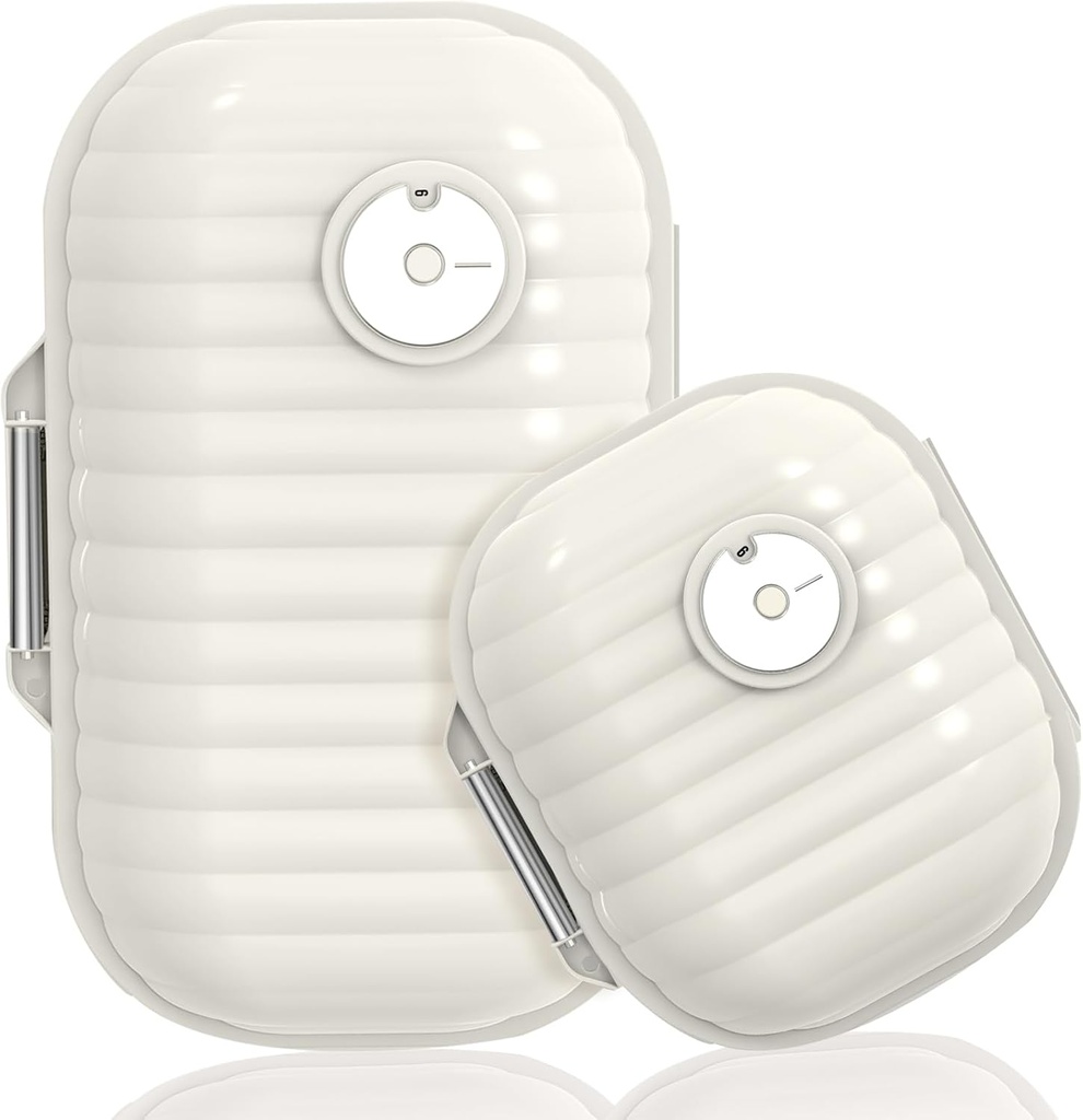 Travel Pill Organer, 2 Pack Portable Pill Box 7 Day Small Pill Case Moisture Proof Daily Medicine Container for ויטמינים, תוספי תרופות Tracker Travel Essentials (קטן + גדול)