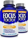 Focus Factor Adults Brain and Vision Supplement, 120 ספירה-עין ויטמין, תוסף מינרלים, מלא Multivitamin עם Lutein & Zeaxanthin-Brain תוסף עבור Focus, ריכוז, זיכרון (2 Pk)