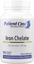 מטופל One Iron Chelate 28 מ"ג | תוספת לתמיכה בתצורת תאי דם אדומים ותפקוד* | Ferrochel Brand Iron Bisglycinate | 90 קפסולות