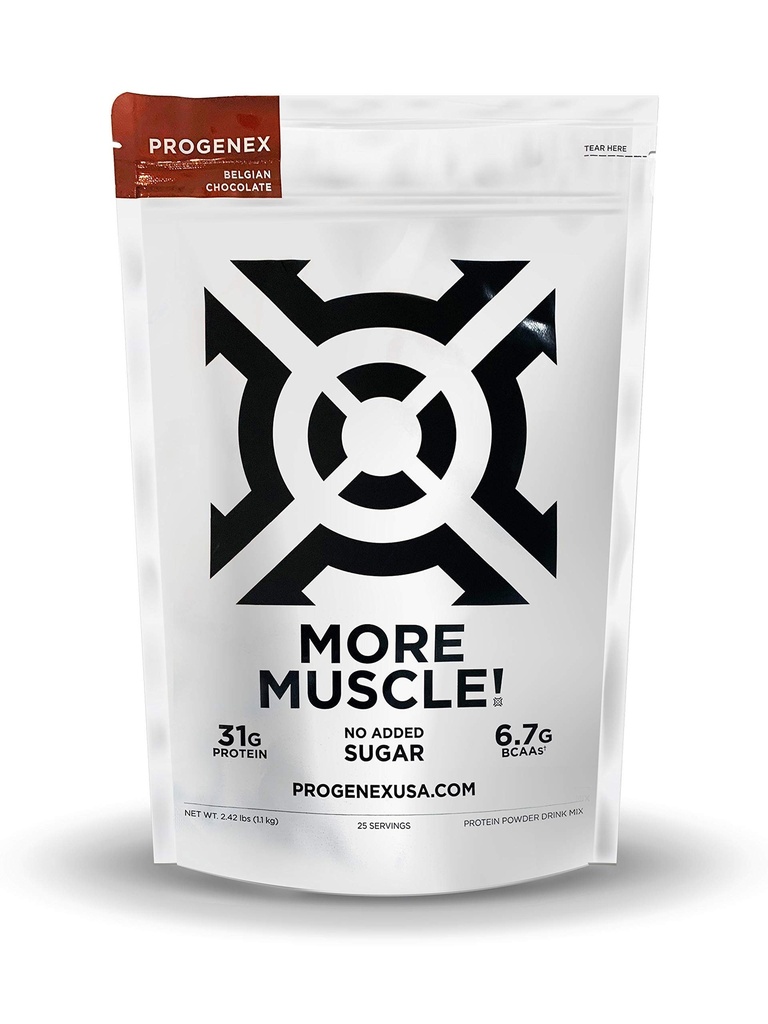 Progenex יותר שריר | לא תוספת סוכר, hydrolyzed Whey חלבון Isolate אבקה | Natural Lean שריר מקבלer. Best Tasting Low Carb חלבון שקד עבור נשים וגברים. 25 משרתות (שוקולד לבגאני)
