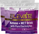 Real Ketones Exogenous Keto D BHB + MCT + אלקטרוליטים, Caffeine שתייה חינם אבקת תערובת, Grape Tart for Rapid Ketosis (56 משרתים)