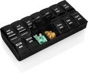 מארגנת גלולות שבועיות 2 פעמים ביום 7 Day Pill Box Holder Large Daily Suiteer Travel Pill Case Container (2 פעמים שחור)