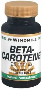 חבילות מיוחדות של 5 Windmill BETA Carotene SOFGEL 25000