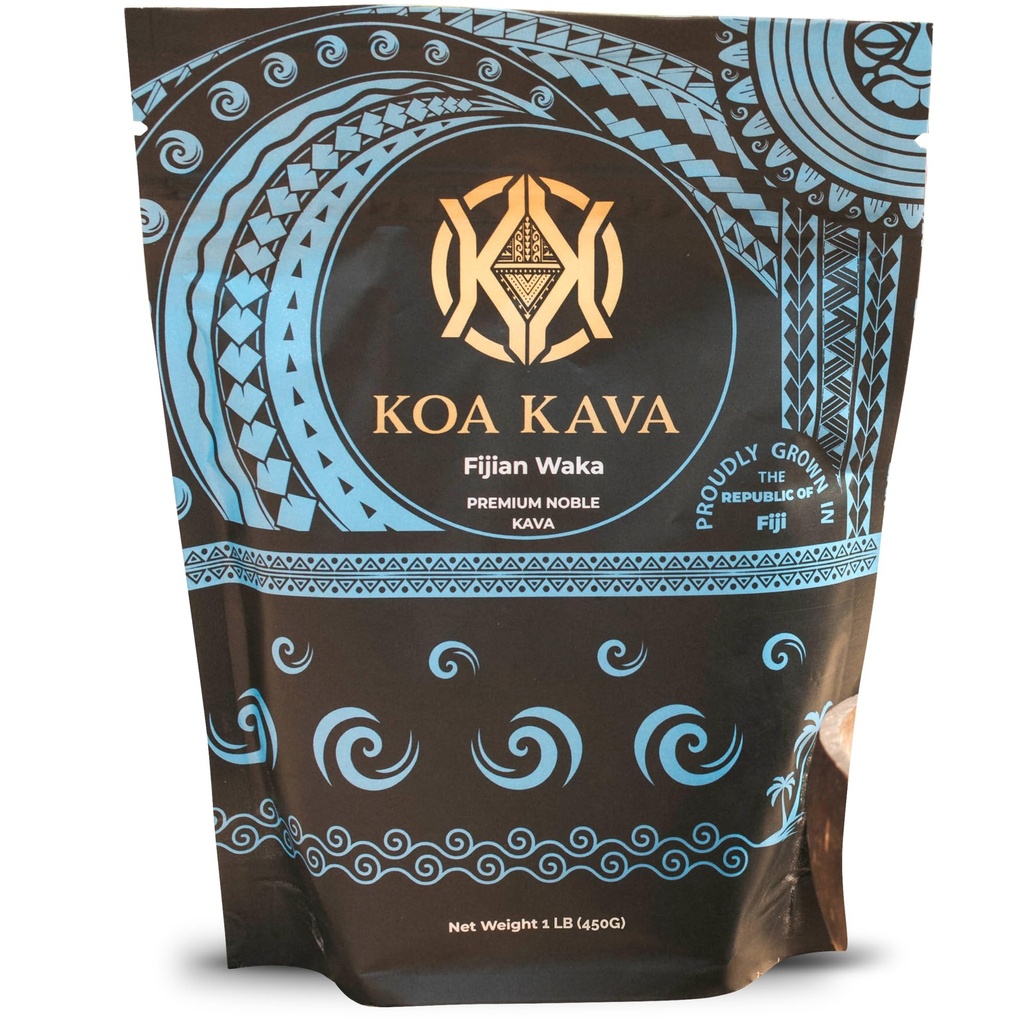 Koa Kava Fiji Kava אבקת- Premium Waka Kava Tea עשוי מאוחר יותר Kava Root ב Savusavu, Fiji. 1 LB, 16 Ouncecece