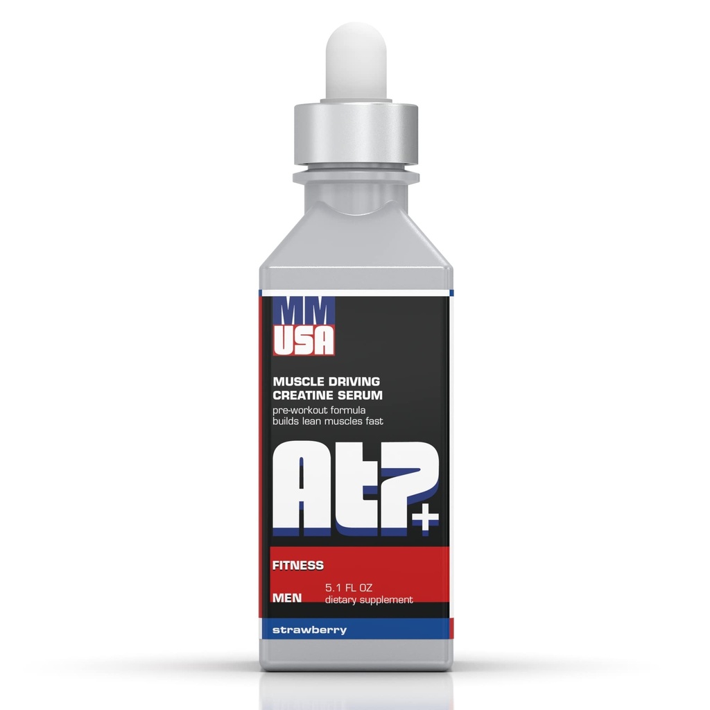 MMUSA ATP+ עבור גברים Pre-Workout Creatine Serum. אנרגיה מיידית, כוח, כוח ועוצמה. Boosts שרירים צמיחה, גוף פיתוח ביצועים עם Amino Acids & Glucosamine. תגית: 5.1 Fl Oz