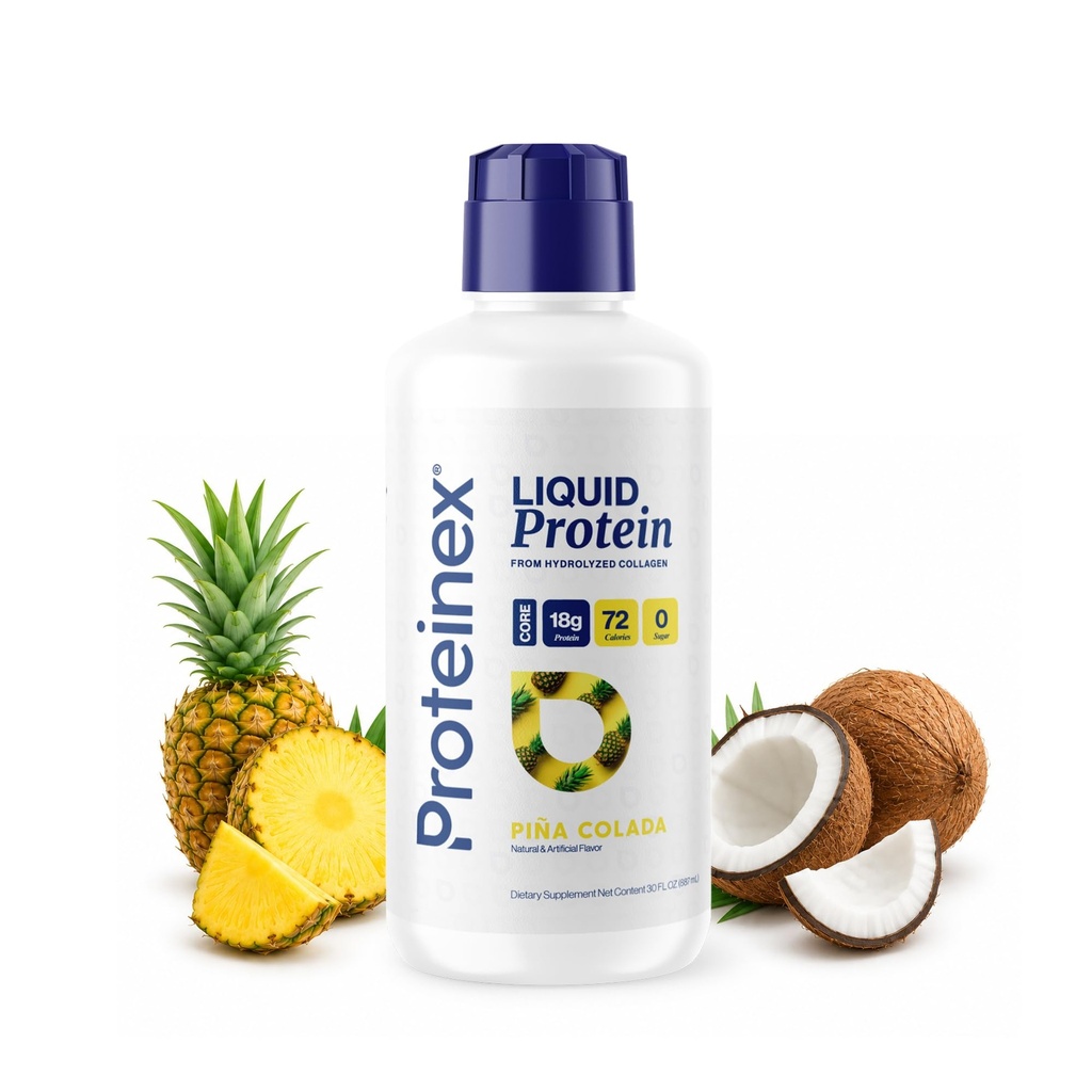 חלבון לדרגה רפואית נוזלית hydrolyzed חלבון מקס כוח - תמיכה Wound Healing ודוקטור המומלצת - No Carbs, Zero Sugars & מוכן לשתות חלבון נוזלי (Natural Pina Colada, 30 Fl Oz)