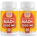 2000 MG NAD תוסף, Liposomal NAD+ עם Absorption גבוהה, יותר יעיל מאשר Nicotinamide Riboside, Pure & Plus Boosting תוסף, Aging Defense, Metabolism & cell, 120 רציפים