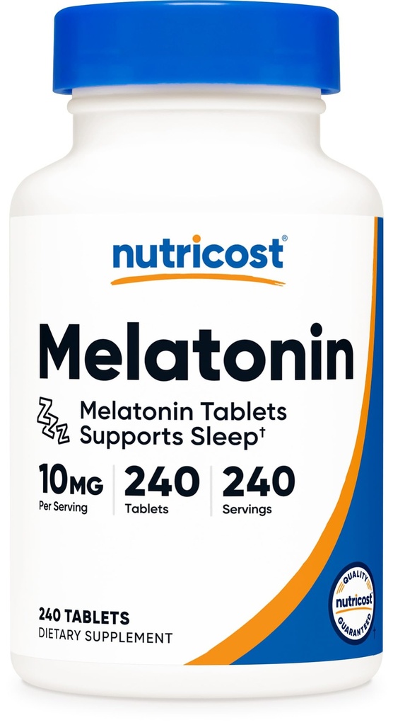 Melatonin 10 מ"ג, 240 טבליות - 10mg Per לשרת, non-GMO, Gluten חינם