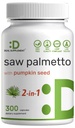 ראה תוספת של Palmetto עם שומןkin Seed, 300 קפסולות | קידום בריאות הערמונית | DHT Bloer | ויטמין צמיחת שיער, לשמור על תדירות שתן רגילה