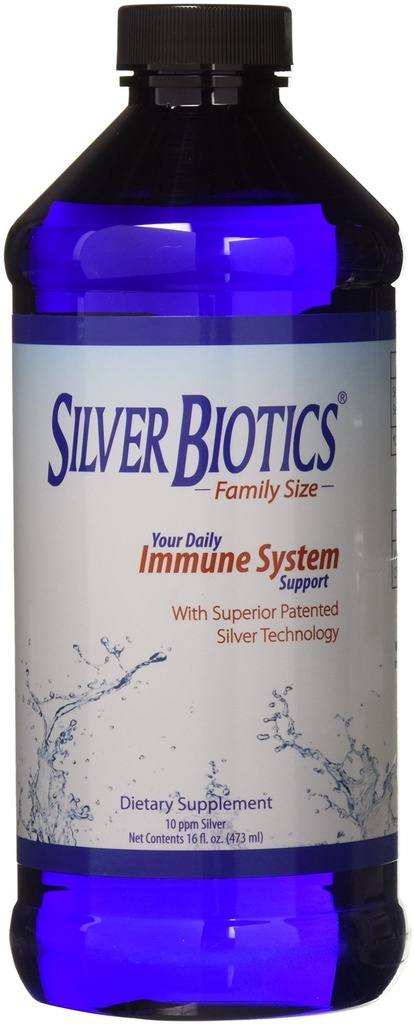 Silver Biotics Colloidal ננו SilverSol Ag4O4 10 PPM Immune Support
