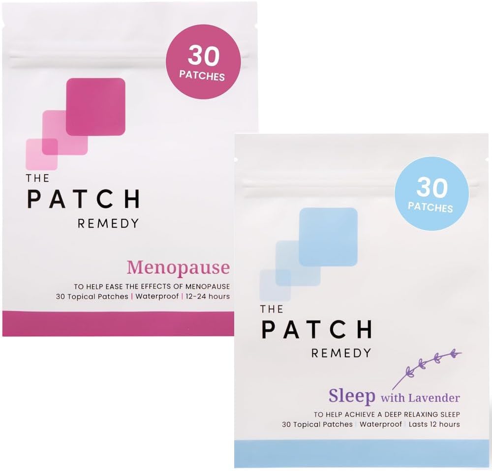 The Patch Remedy Hot Flash & Sleep Bundle - Menopause הקלה לנשים ולהרגיע את Sleep Patch עם Lavender, Transdermal Skin Patches Kit for Womens Wellness