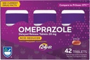 Rite Aid Acid מופחתr Omeprazole נדחה Tablets - 20 מ"ג, 3 בקבוקים, 14 Count Each (42 Count Total), Unflavored, Heartburn Relief, Heartburn Medicine, Treats Frequent Heartburn