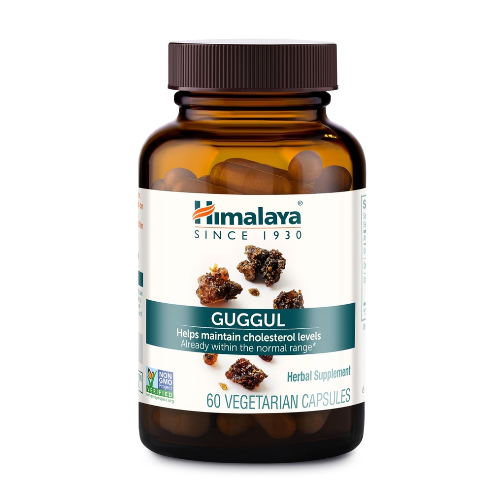 ההימלאיה Guggul - Herbal Liver Support for Liver Detox, Cholesterol, HDL & LDL תמיכה - טבעוני, non-GMO, Gluten Free, 720 מ"ג, 60 קפסולות
