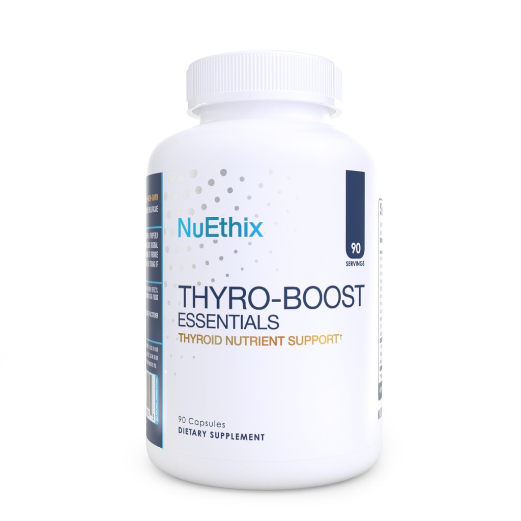 NuEthix Formulations Thyro-Boost Essentials, תמיכה לא-Glandular כדי לעזור עם הפונקציה Optimal Thyroid, 90 קפסולות