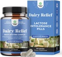 גלולות למניעת הריון 90 ימים אספקה - Fast Acting Milk Digestive Enzymes - גלולות למניעת חלב עבור Digestion, Bloating, Gas and Carb חלבונים - תוספת הקלה עבור Lactose Intoleranceance