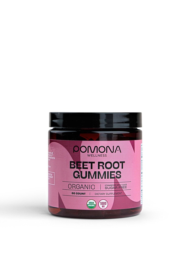 Pomonavi אורגני אבקת Beetroot אבקת חניכיים 1000 מ"ג - סוכר חינם, Nitric Oxide תוסף - Natural Strawberry ו Apple Flavor, טבעוני, 60 הרוזן