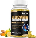 Glucosamine Chondroitin חניכיים - 60 תוספי תמיכה משותפים - 1500 מ"ג תוספת כוח עם MSM, Elderberry, Turmeric - Cartilage & Immune תמיכה למבוגרים, גברים ונשים טבעוני - קל ל Swallow