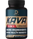 Kava Kava קפסולות - 3 חודשים אספקה - 9 הצלעות עם גינקו בילובה, Ashwagandha Root, Andean Cocoa, Graviola Leaf, Chamomile, Valan, Lemon Balm & Skullcap - תמיכה Mood & Immune - 90 Pills Cocoa, Graviola Leaf, Chamomile, Valan, Lemon Balm & Skullcap - תמיכה Mood & Immune - 90 Pills