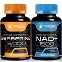 OD LABSRX NAD תוסף, 1500 מ"ג - NAD+ עם Resveratrol│Berberine 1500 מ"ג - Berberine עם Ceylon Cinnamon