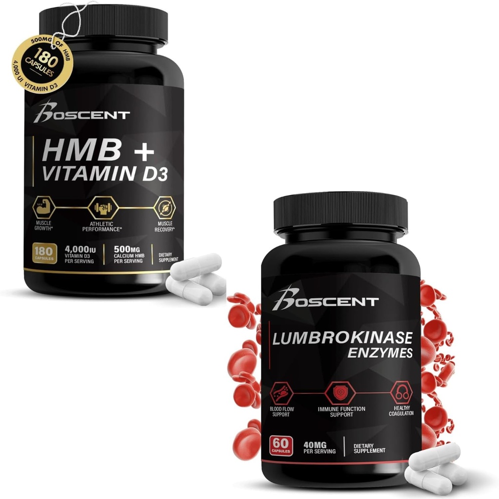 HMB & Lumbrokinase השרירים & העיכול Enzyme Combo