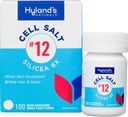 Hyland's No. 12 Cell Salt Silicea 6X Tablet, Acne ו Blackhead Treatment, Hair and Nail growth Supplement and Powerener, Skin Irritations, Quick Disshoots, 100 Count Count