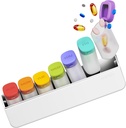 מארגנת גלולת גלולות שבועית 1 פעם ביום - Travel Pill Box 7 Days, Large Medicine Pill Case Container for Daily Medicine תוסף שמן שמן דגים, מארגנת שבוע נייד גלולות Holder Dispenser, White White White